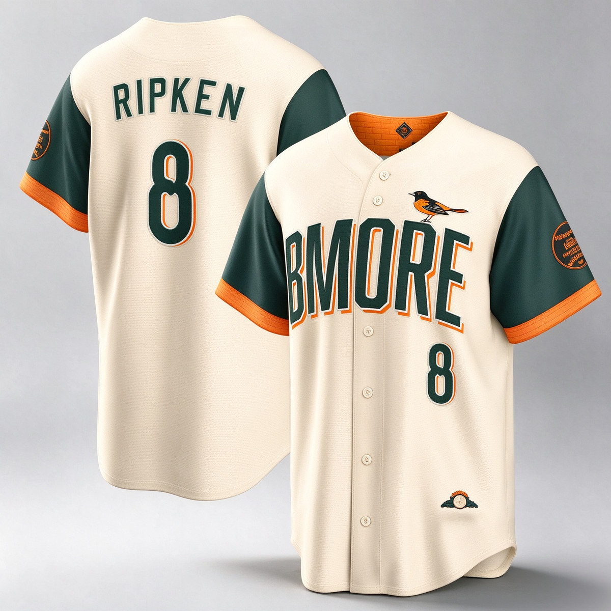 Baltimore Orioles #8 Cal Ripken Jr. Natural 2026 City Connect Stadium Baseball Jersey