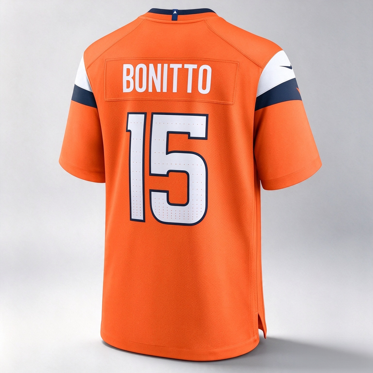 D.Broncos #15 Nik Bonitto Orange Team Game Stitched Football American Jersey