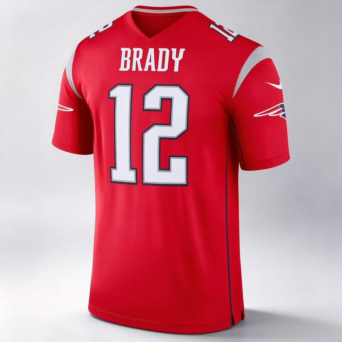 NE.Patriots #12 Tom Brady Red Inverted Legend Football Jersey