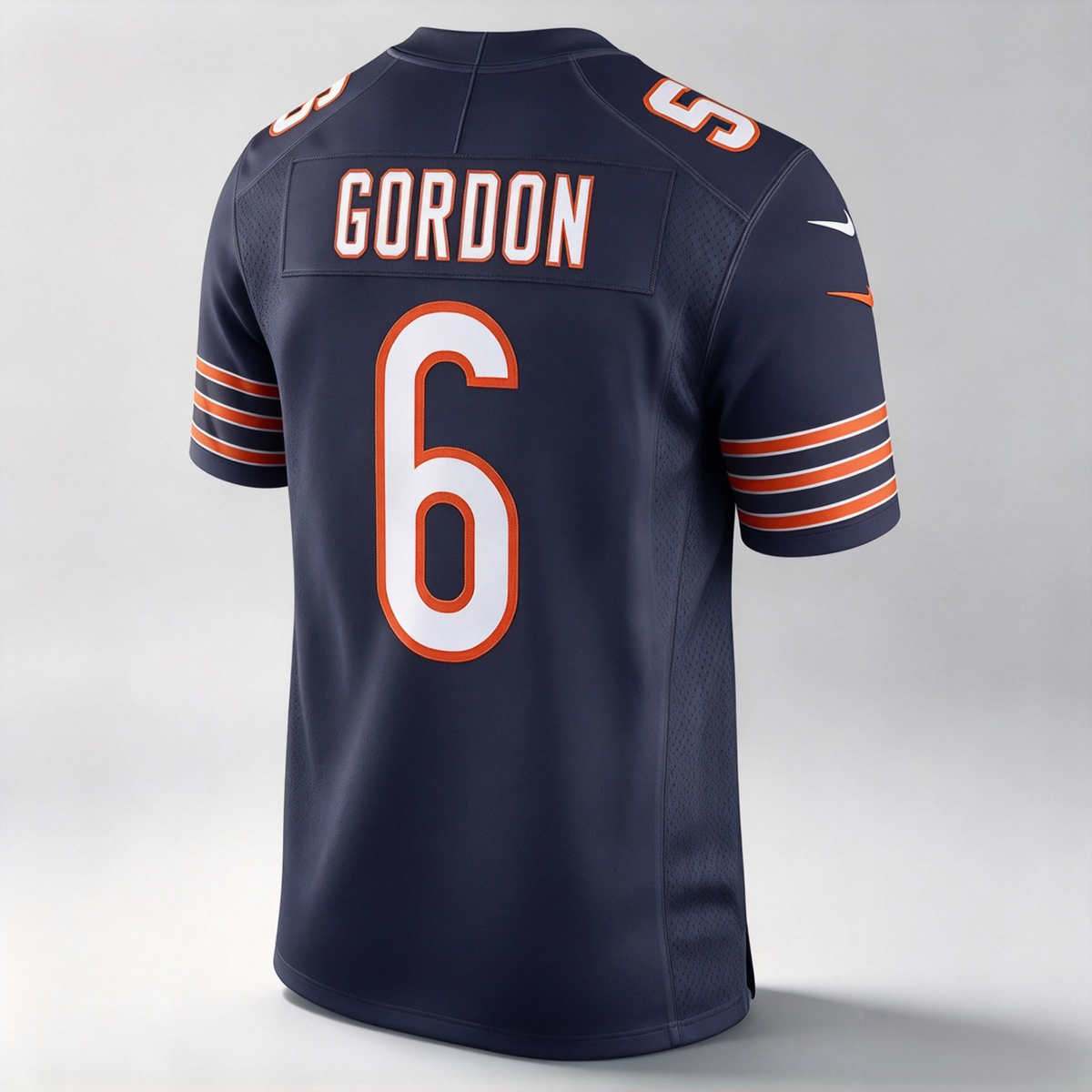 C.Bears #6 Kyler Gordon Navy Game Player Stitched Football American Jersey