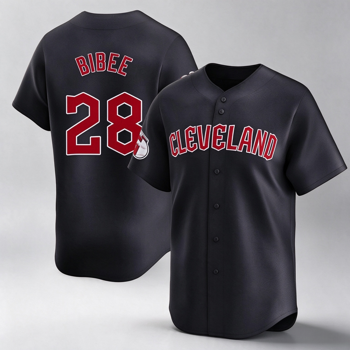 Cleveland Guardians #28 Tanner Bibee Player Navy Limited Home Game Stitched Baseball Jersey