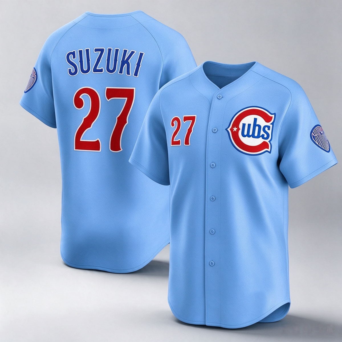Chicago Cubs #27 Seiya Suzuki Blue 2024-25 2nd Alternate Limited Stitched Baseball Jersey