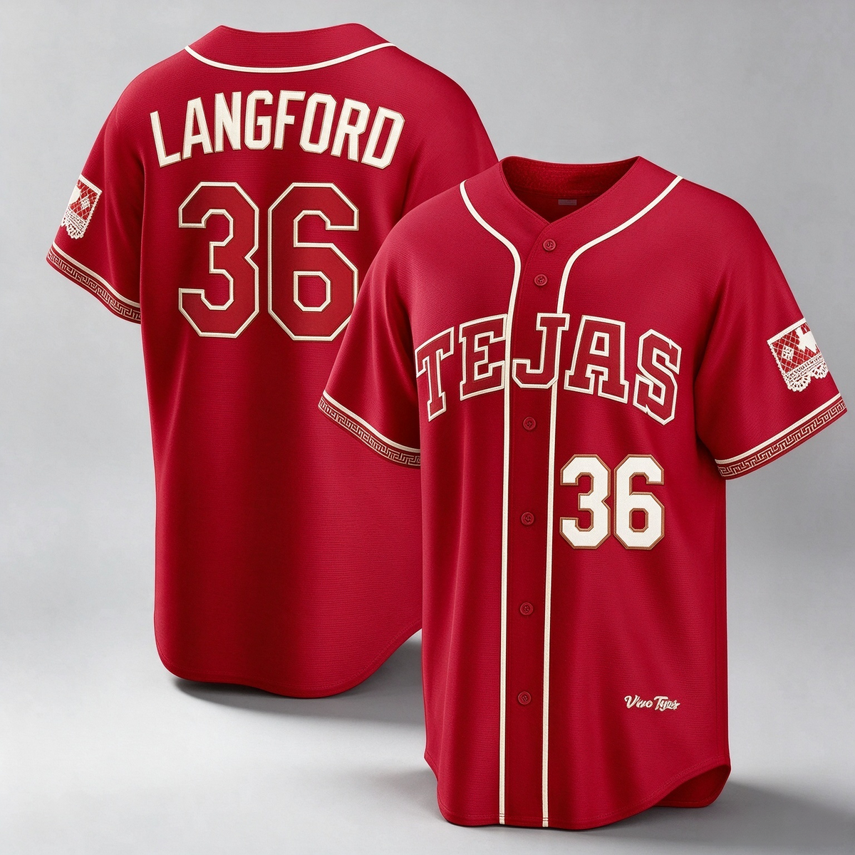 Texas Rangers #36 Wyatt Langford Red 2026 City Connect Stadium Baseball Jersey