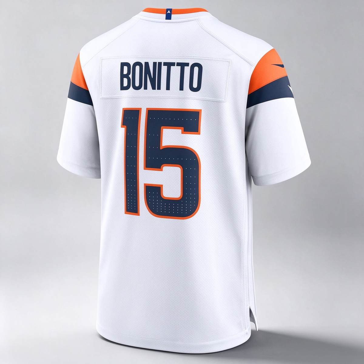D.Broncos #15 Nik Bonitto White Game Stitched Football American Jersey