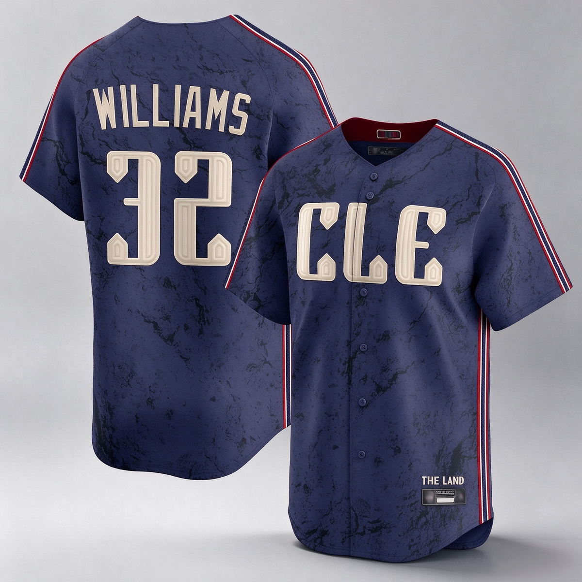Cleveland Guardians #32 Gavin Williams Player Navy City Connect Limited Home Stitched Baseball Jersey
