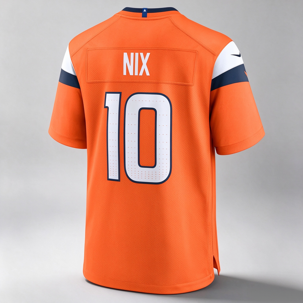 D.Broncos #10 Bo Nix Orange Game Stitched Football American Jersey