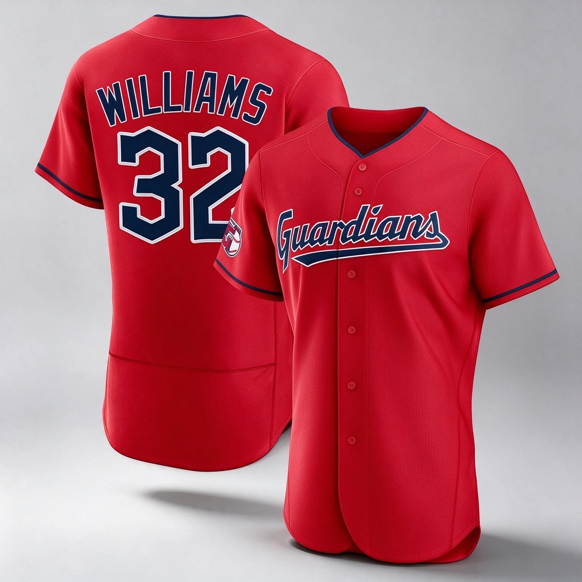 Cleveland Guardians #32 Gavin Williams Player Red Limited Elite Home Stitched Baseball Jersey