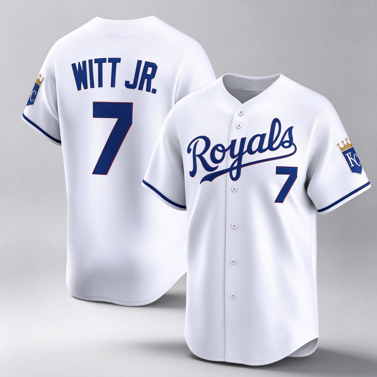 Kansas City Royals #7 Bobby Witt Jr. White Home Limited Player Baseball Jersey