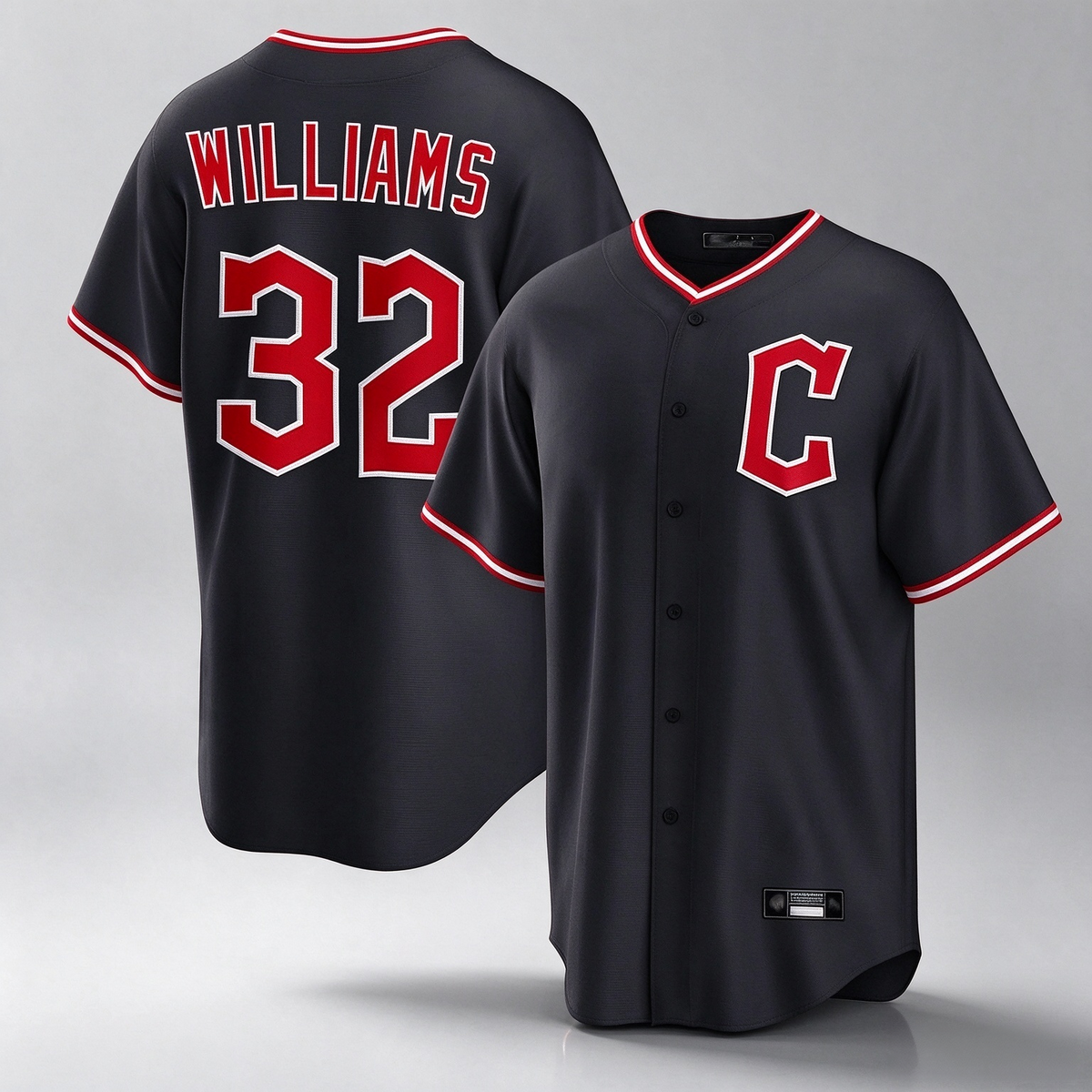 Cleveland Guardians #32 Gavin Williams Player Navy Home Game Stitched Baseball Jersey