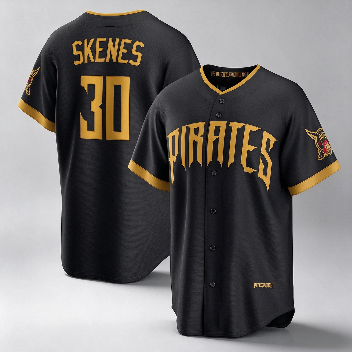 Pittsburgh Pirates #30 Paul Skenes Black 2026 City Connect Stadium Baseball Jersey
