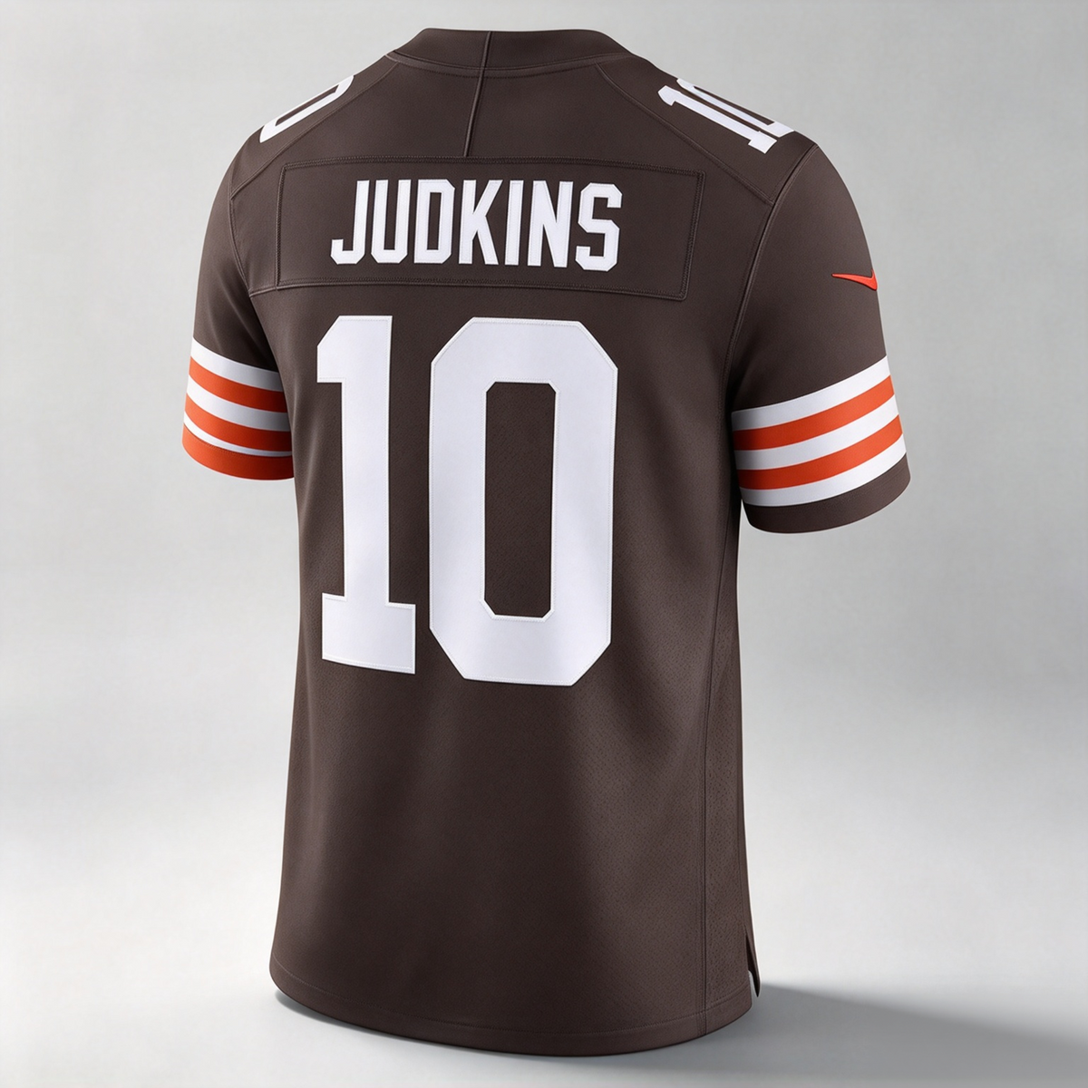 C.Browns #10 Quinshon Judkins Brown 2025 Draft Game Stitched Football American Jersey