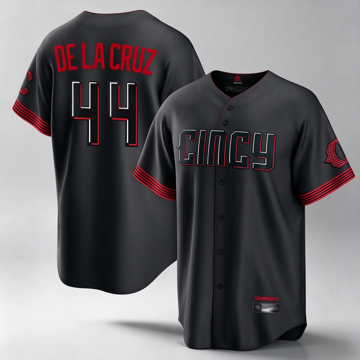 Cincinnati Reds #44 Elly De La Cruz Player Black City Connect Home Game Stitched Baseball Jersey