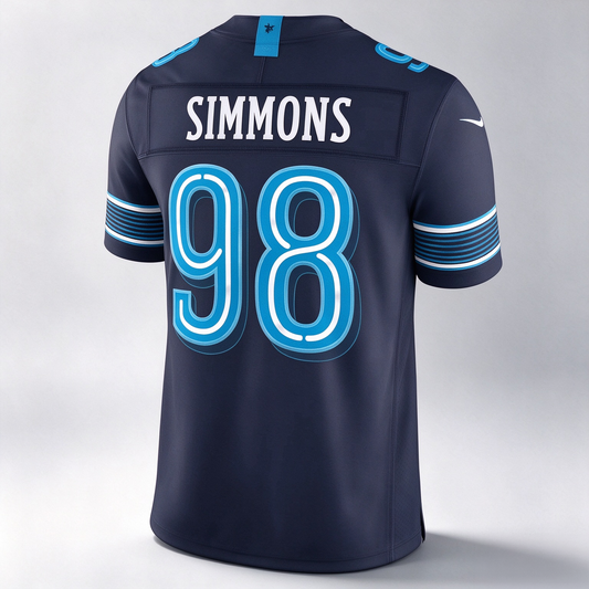 T.Titans #98 Jeffery Simmons Navy 2026 Rivalries Collection Limited Football Stitched Jersey