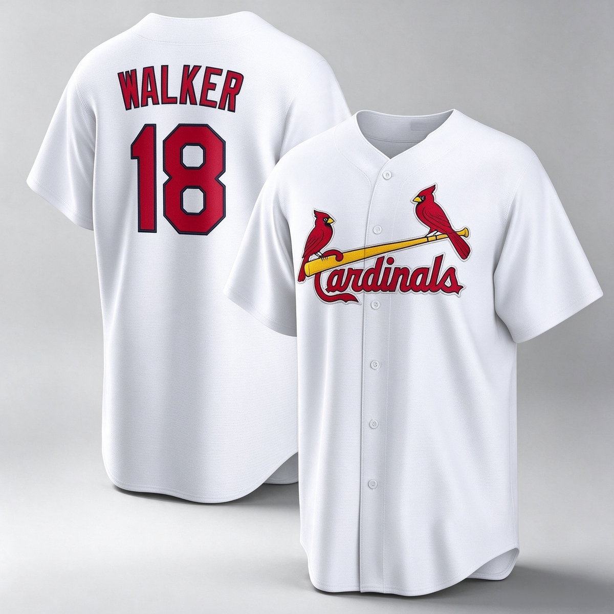 St. Louis Cardinals #18 Jordan Walker White Home Official Replica Player Baseball Jersey