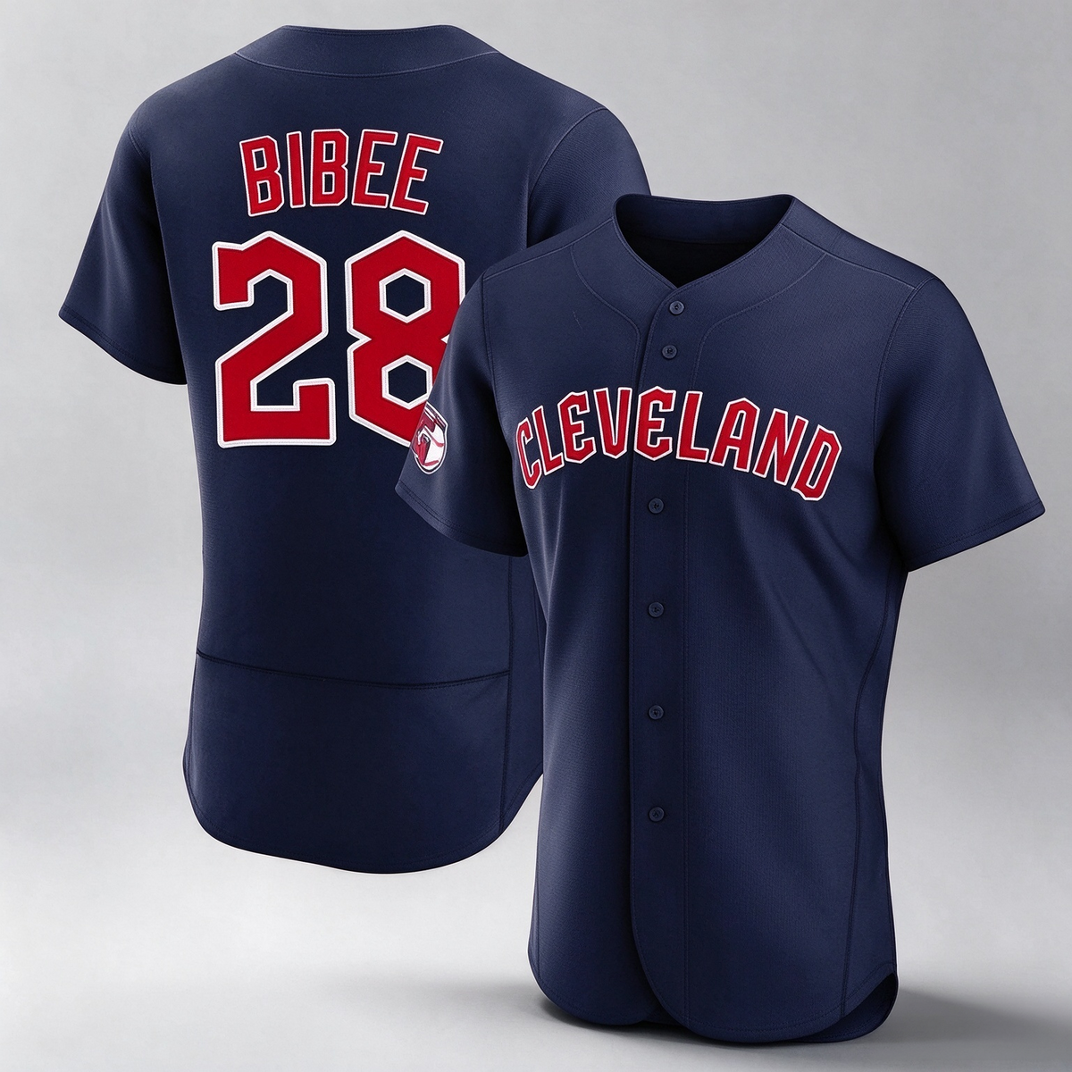 Cleveland Guardians #28 Tanner Bibee Player Navy Limited Elite Home Stitched Baseball Jersey