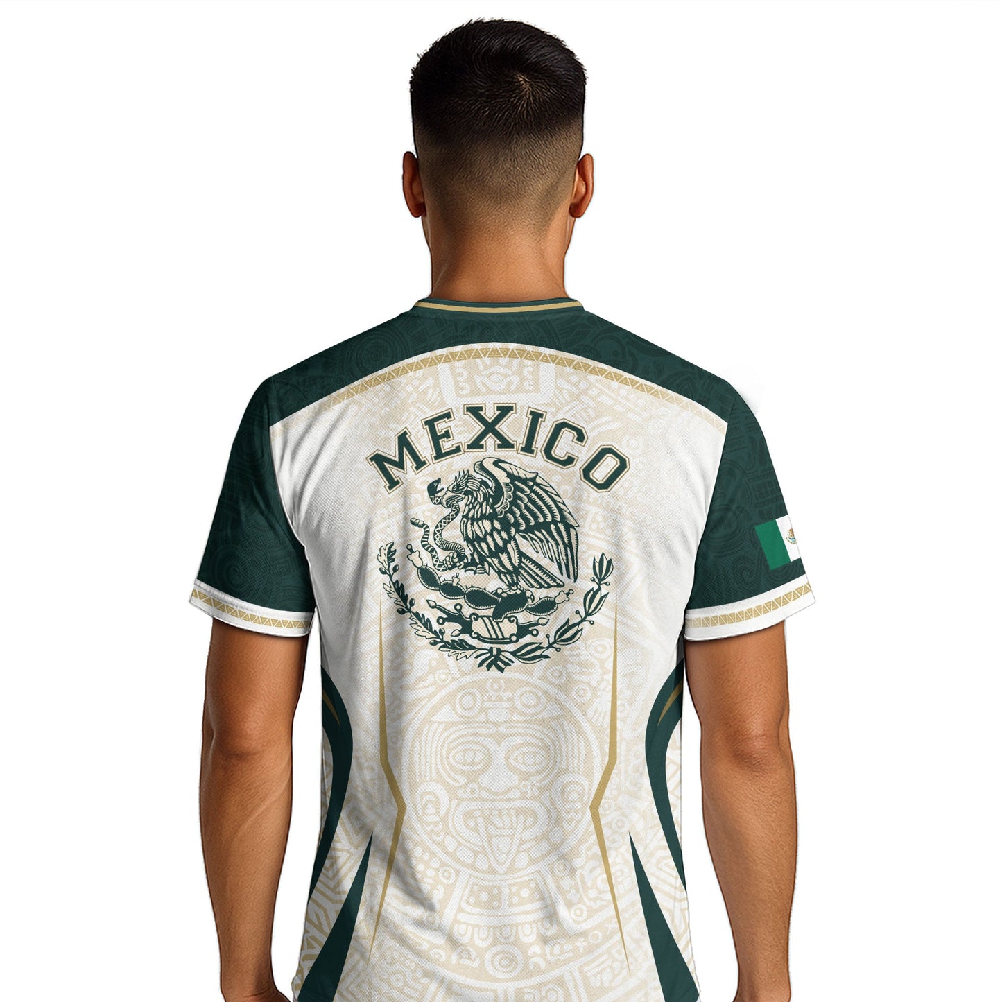 Mexico Green White Aztec Eagle Heritage Estados Unidos Mexicanos Soccer Jersey
