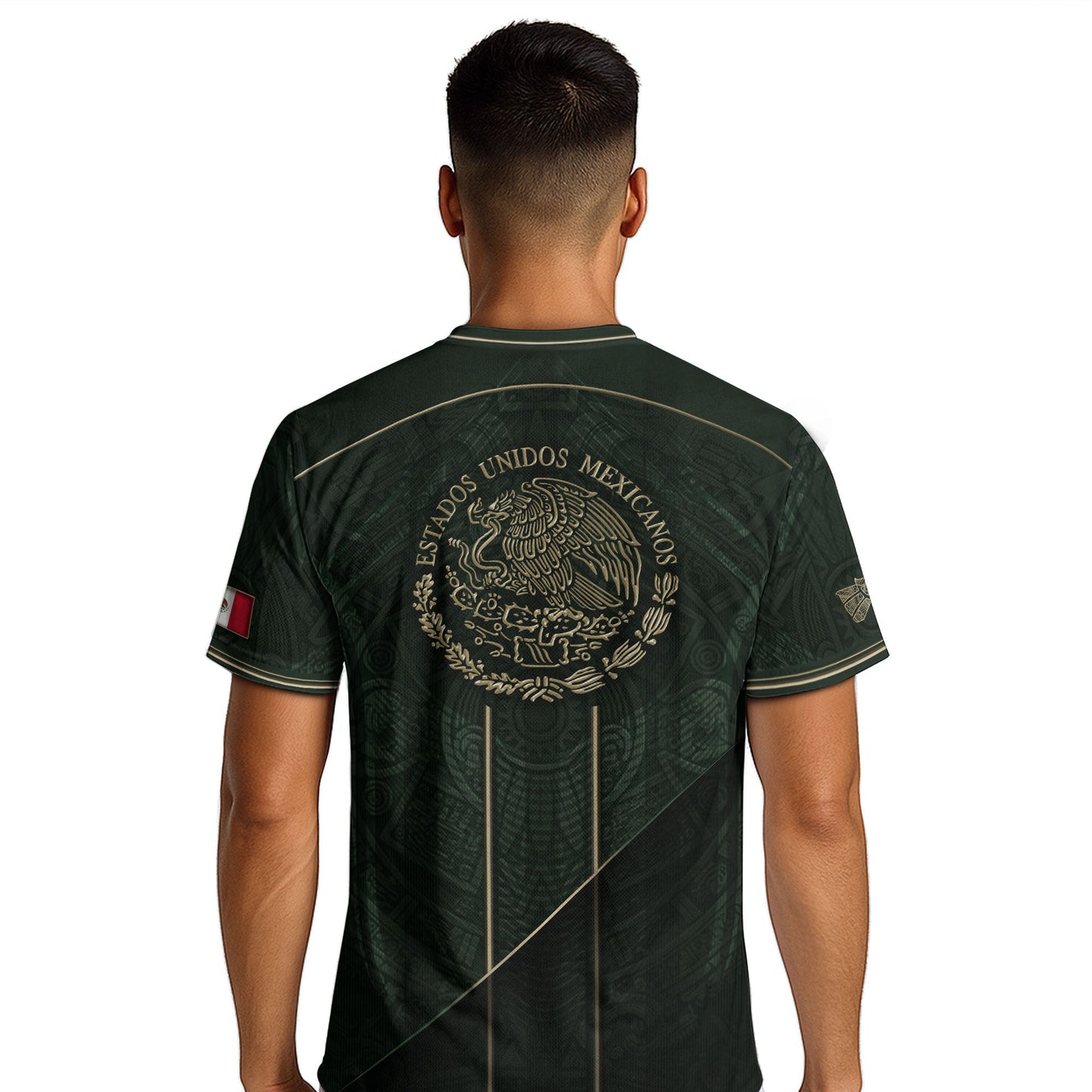 Mexico Soccer Jersey Dark Green Gold Football Shirt Aztec Fan Men Edition Apparel