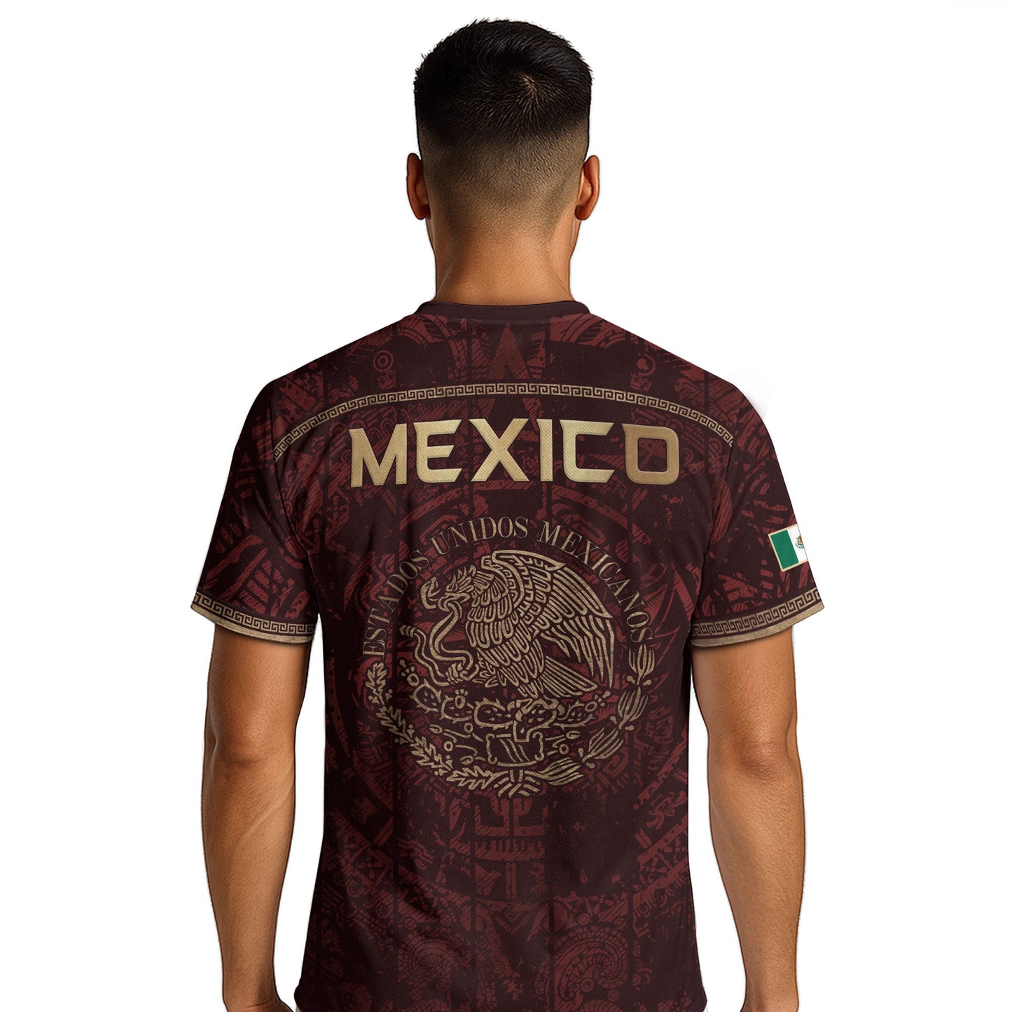 Mexico Football Shirt Maroon Heritage - Aztec Eagle Crest Fan Jersey National Pride