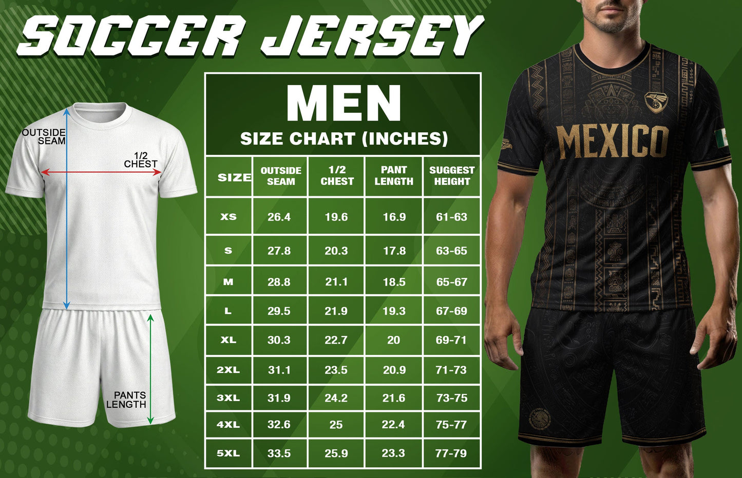 Mexico Soccer Black Gold Aztec Eagle Heritage Estados Unidos Mexicanos Soccer Jersey Football