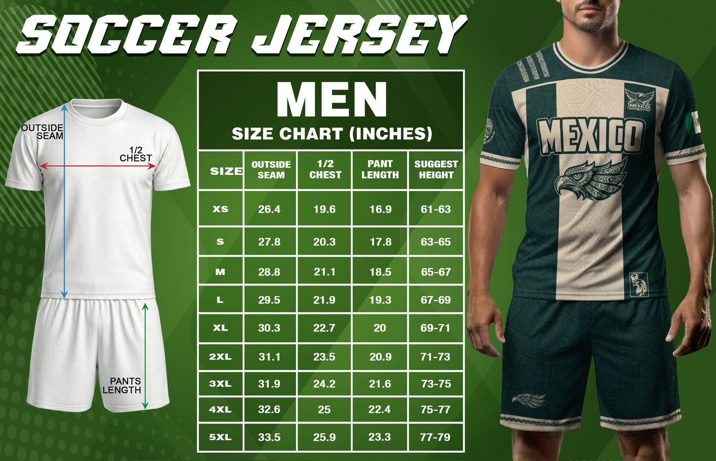 Mexico Green Beige Eagle Heritage Estados Unidos Mexicanos National Soccer Jersey