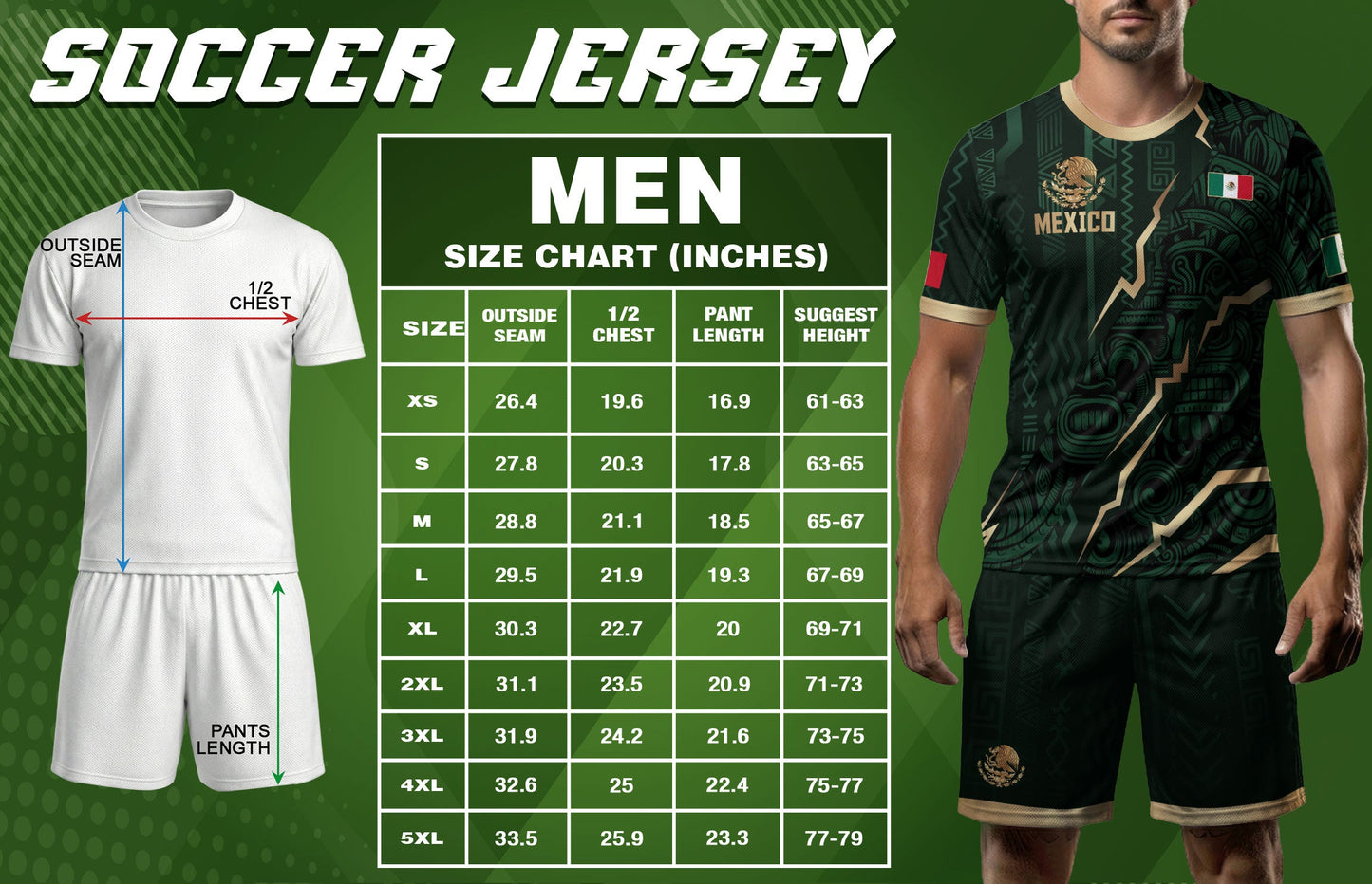 Mexico Soccer Jersey Aztec Eagle Heritage Green Gold Mexican Football Shirt