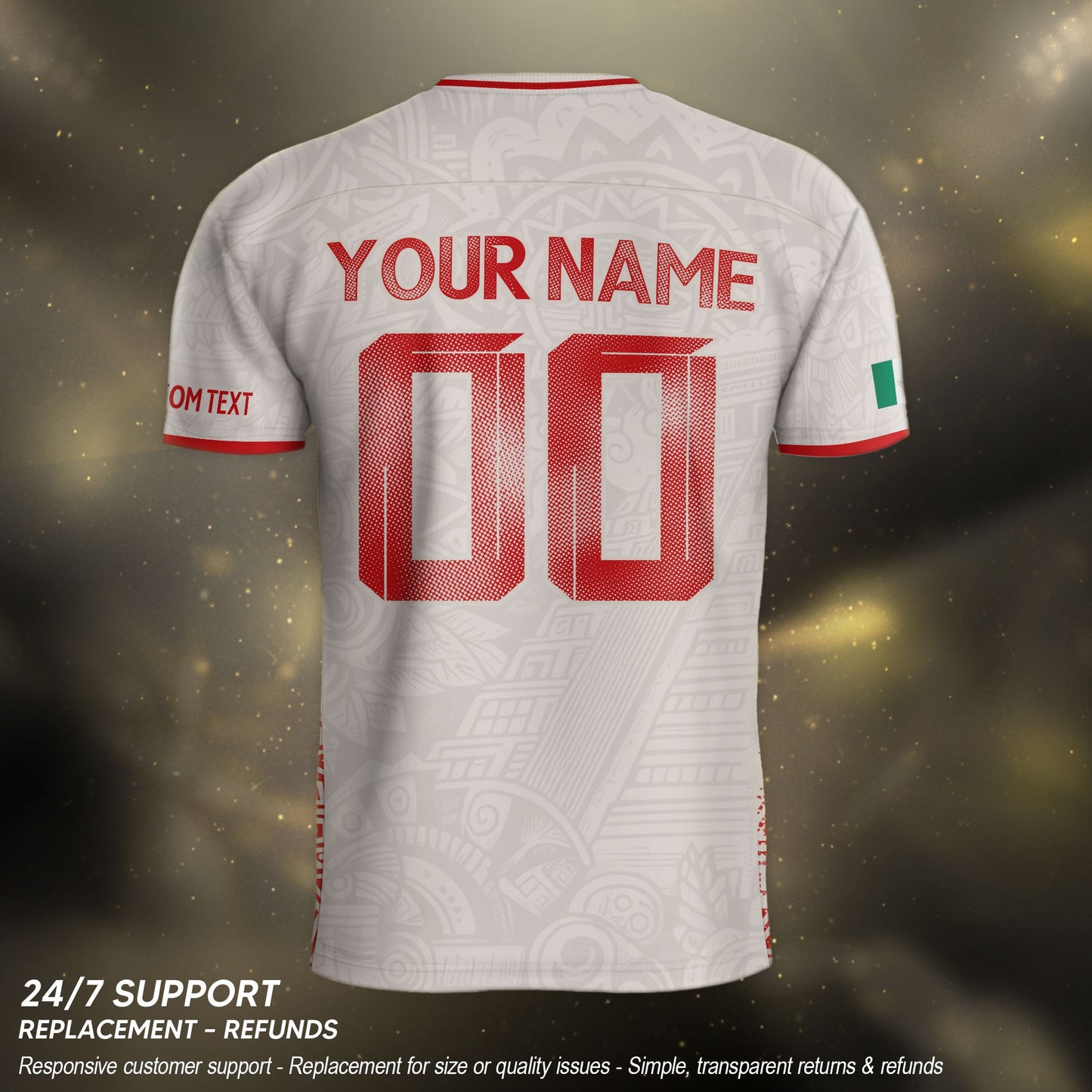 Custom Mexico Soccer Jersey Men Women Beige Mexican Football Jersey Playera De Mexico Jersey De Mexico