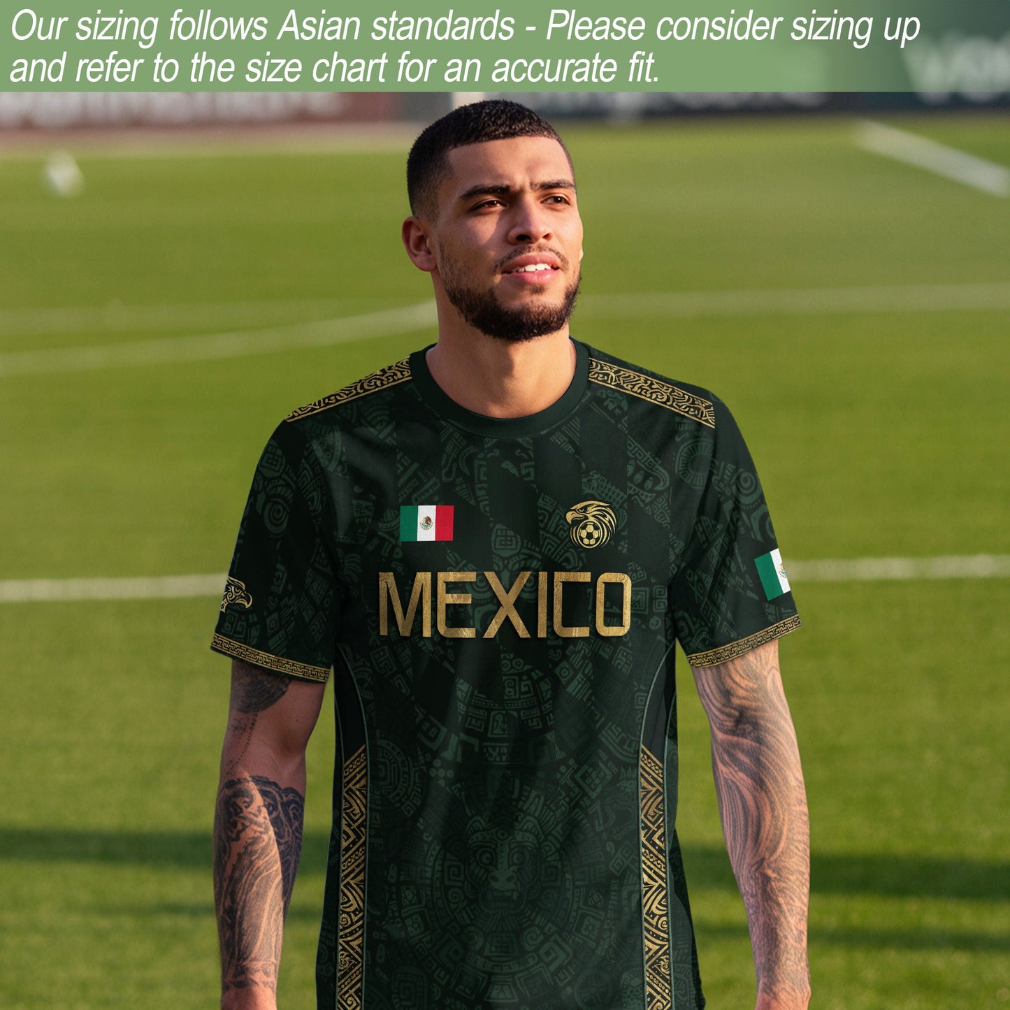 Mexico Heritage Soccer Jersey Green Gold, Cultural Legacy and National Pride Design