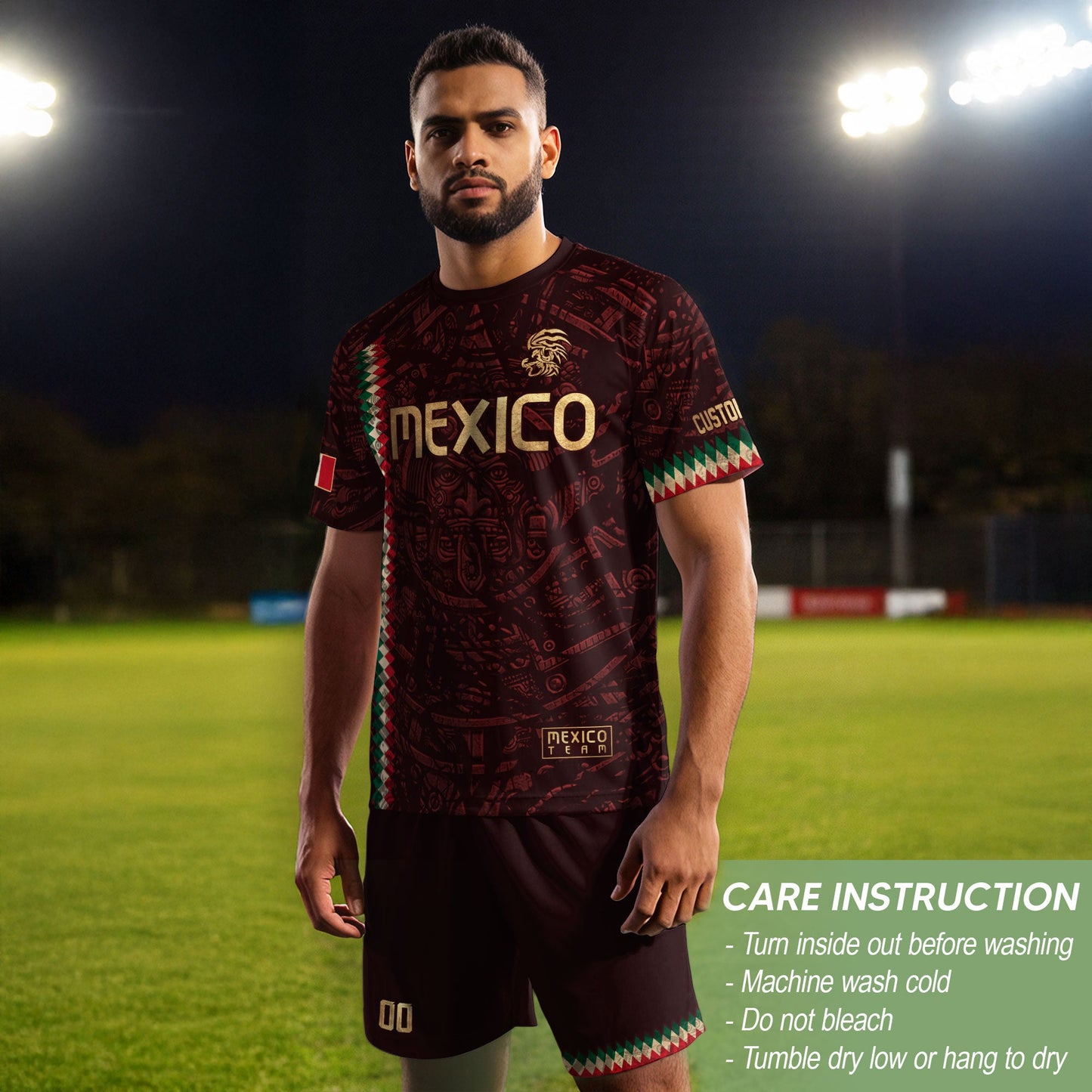 Custom Mexico Soccer Jersey Men Women Maroon Gold Mexican Football Jersey Playera De Mexico Jersey De Mexico