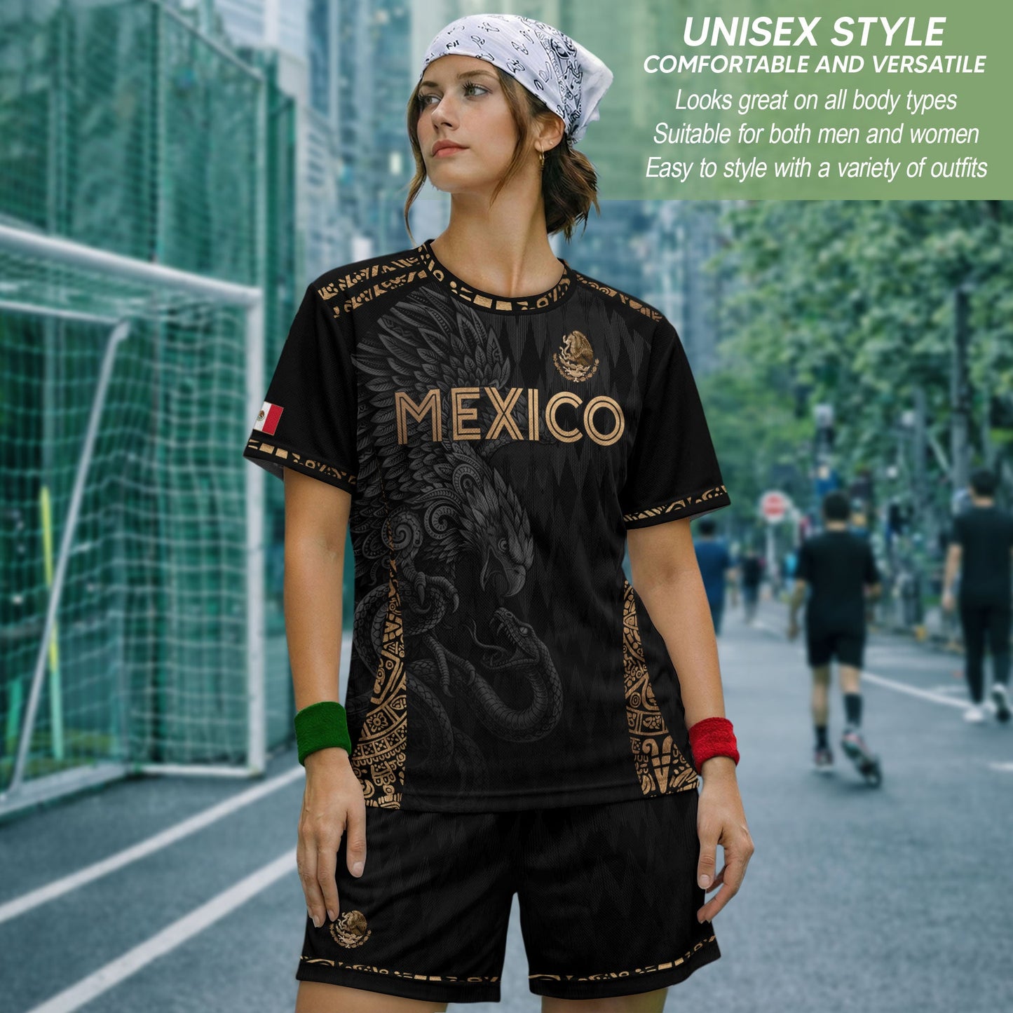 Mexico Soccer Jersey Black Gold Eagle Aztec Football Shirt Men Fan Edition