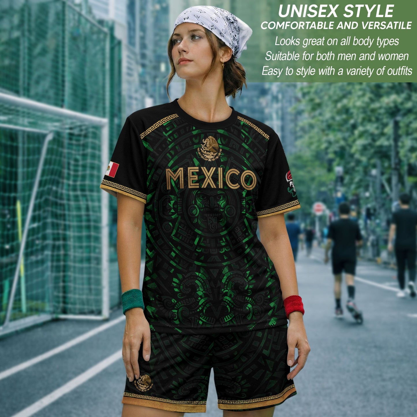 Playera de Mexico para Hombre – Mexican Soccer Jersey in Black Green, Mexico Shirt