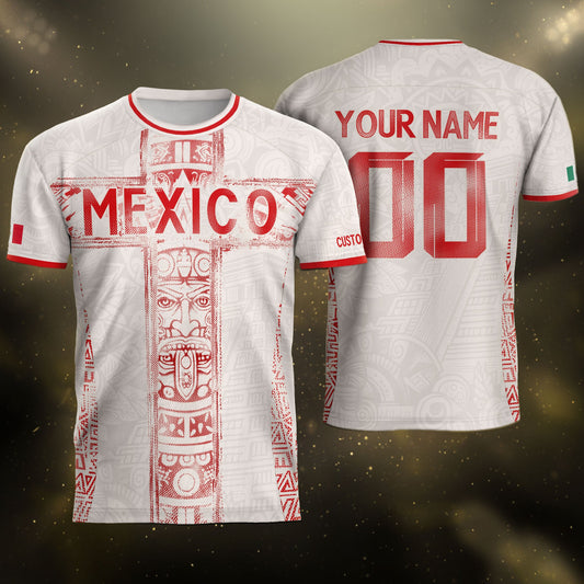Custom Mexico Soccer Jersey Men Women Beige Mexican Football Jersey Playera De Mexico Jersey De Mexico