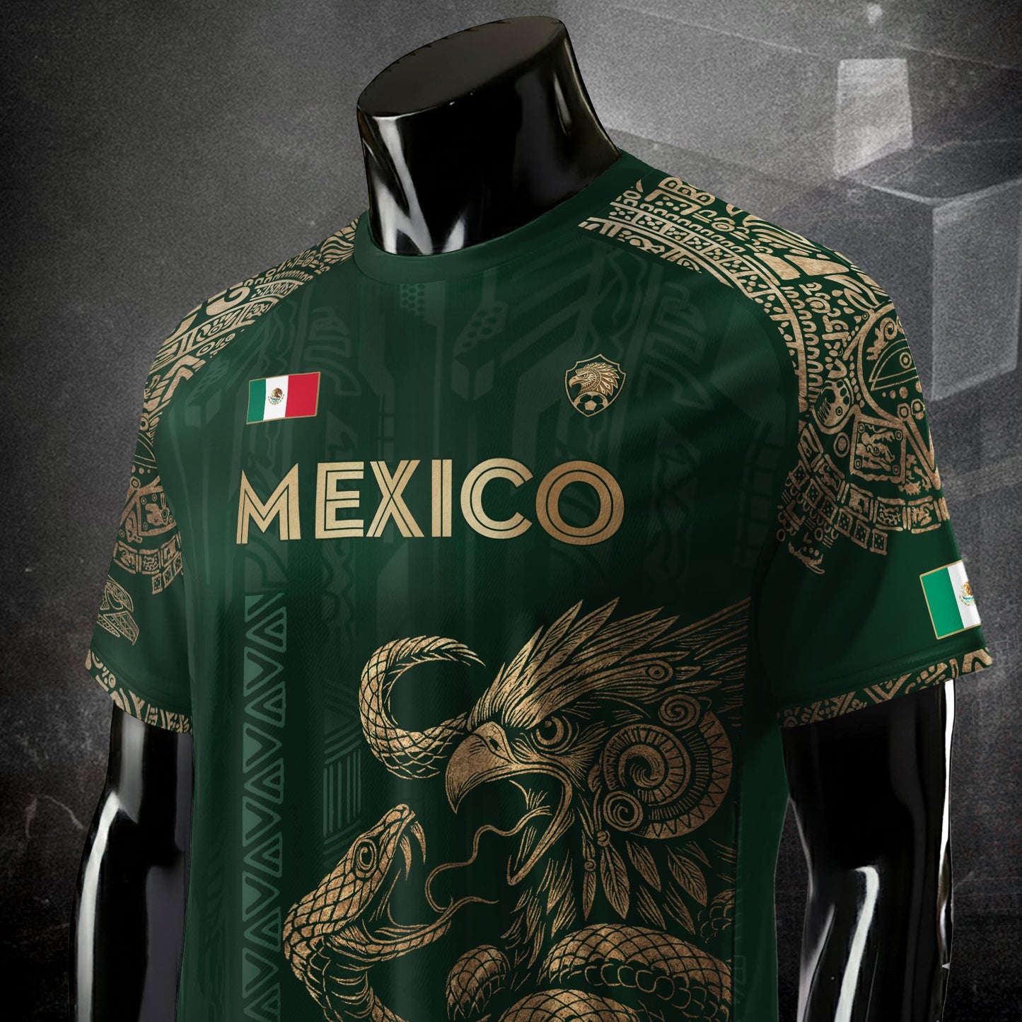 Mexico Green Aztec Eagle Heritage Soccer Jersey
