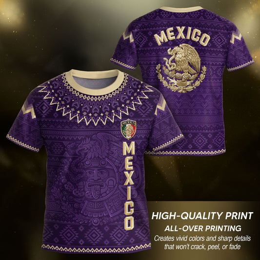 Mexico Soccer Jersey Kids Set Aztec Warrior Purple Gold Mexican Football