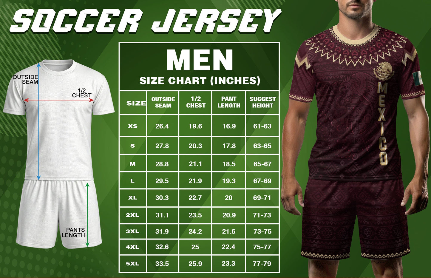 Mexico Heritage Soccer Jersey, Maroon Burgundy Gold Aztec Eagle Design Sports Jersey for Men