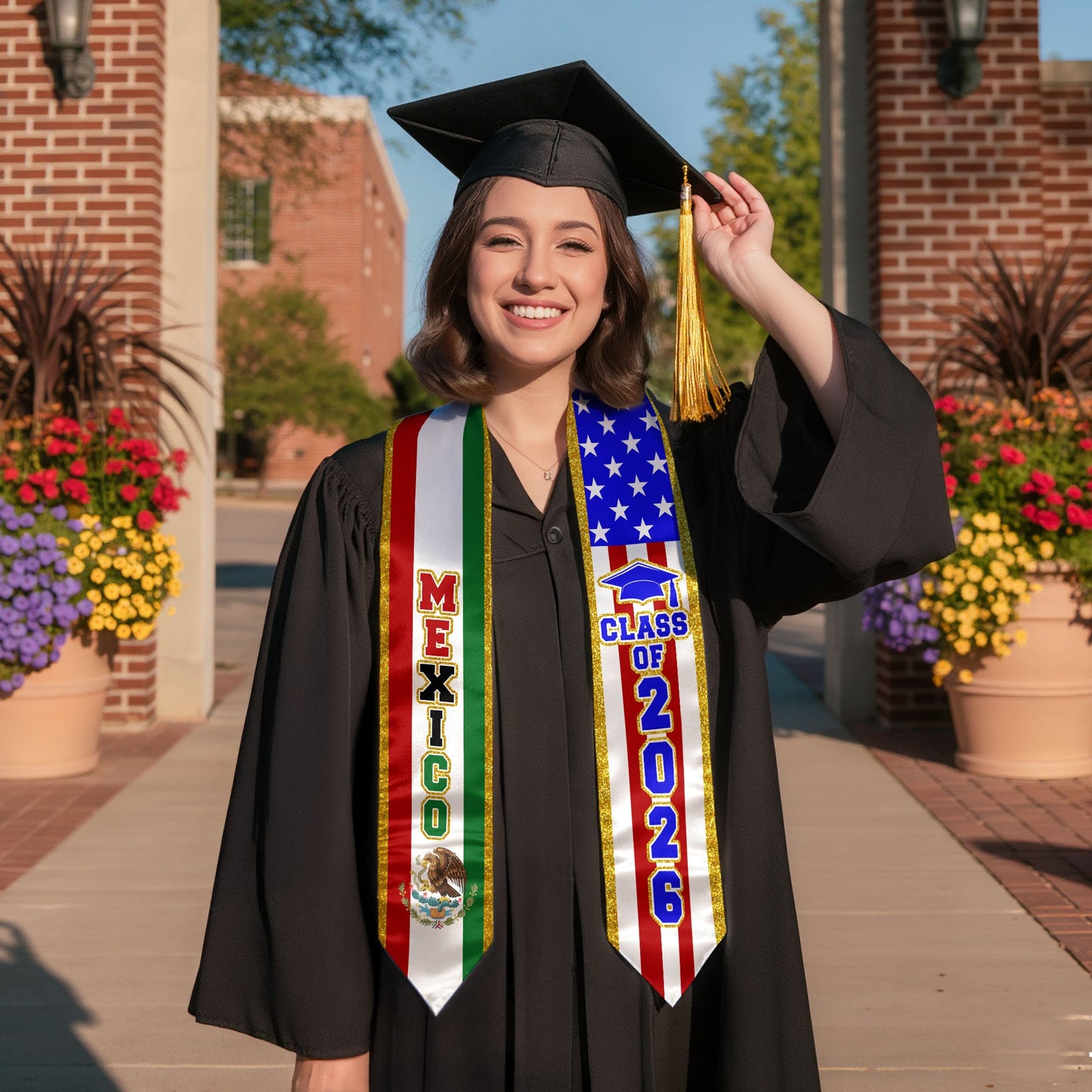 Mexico Mexican Stole 2026, Class of 2026 Graduation Sash