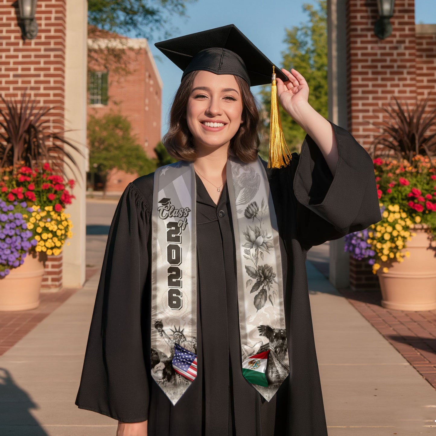 Mexico Graduation Sash 2026, Mexican Stole for Graduate Celebration