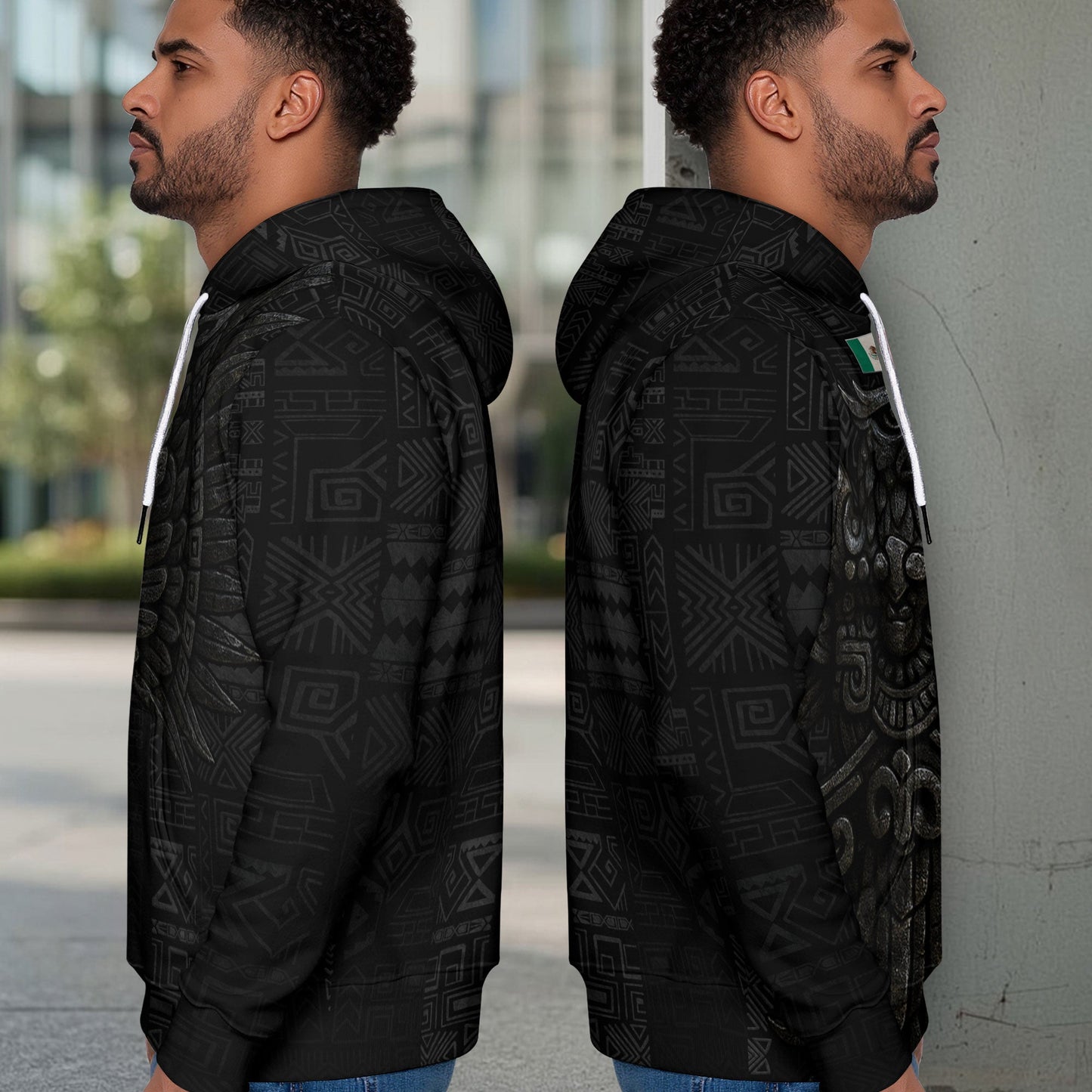 Mexican Aztec Stone Eagle Ancient Art Heritage Mens Sudadera De Mexico Hoodie