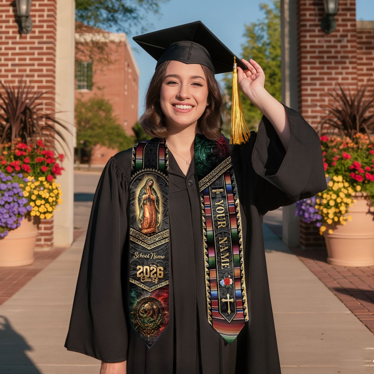 Personalized Mexican Graduation Stole 2026 Custom Graduation Sash Mexico Graduation Stoles