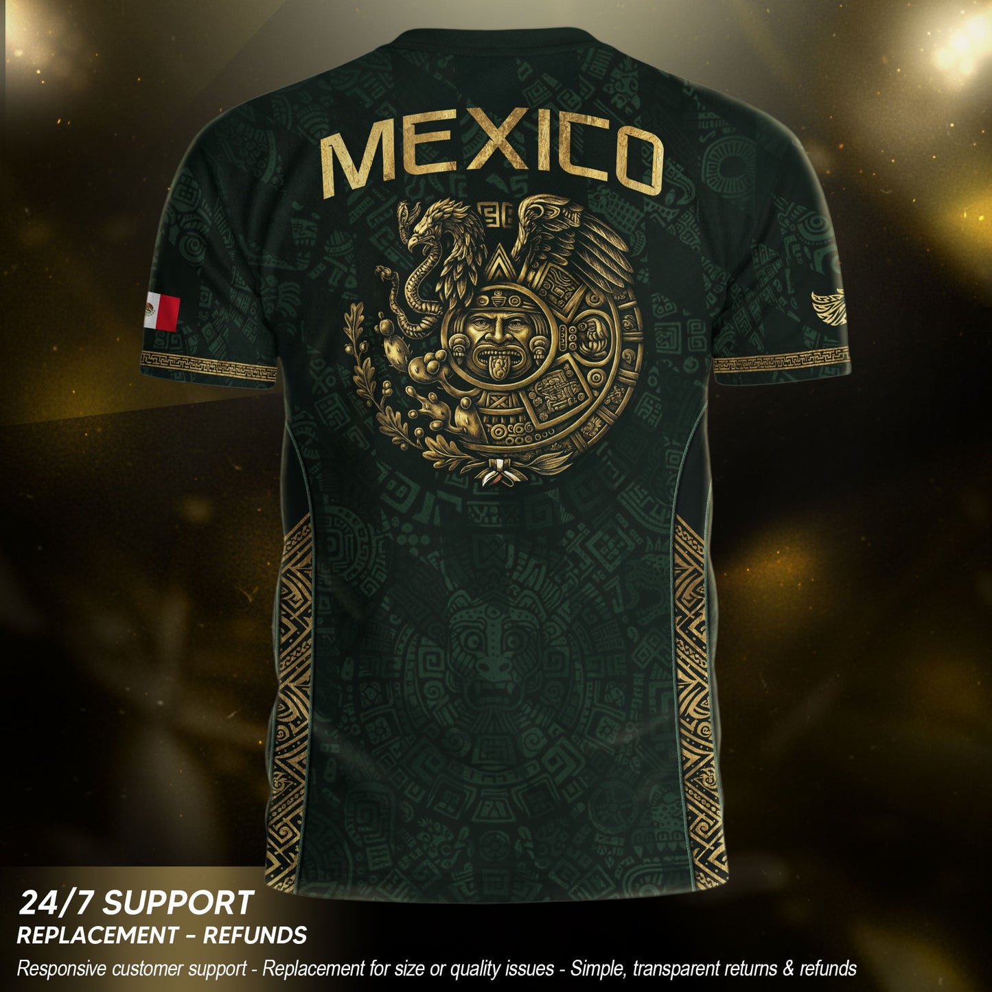 Mexico Heritage Soccer Jersey Green Gold, Cultural Legacy and National Pride Design