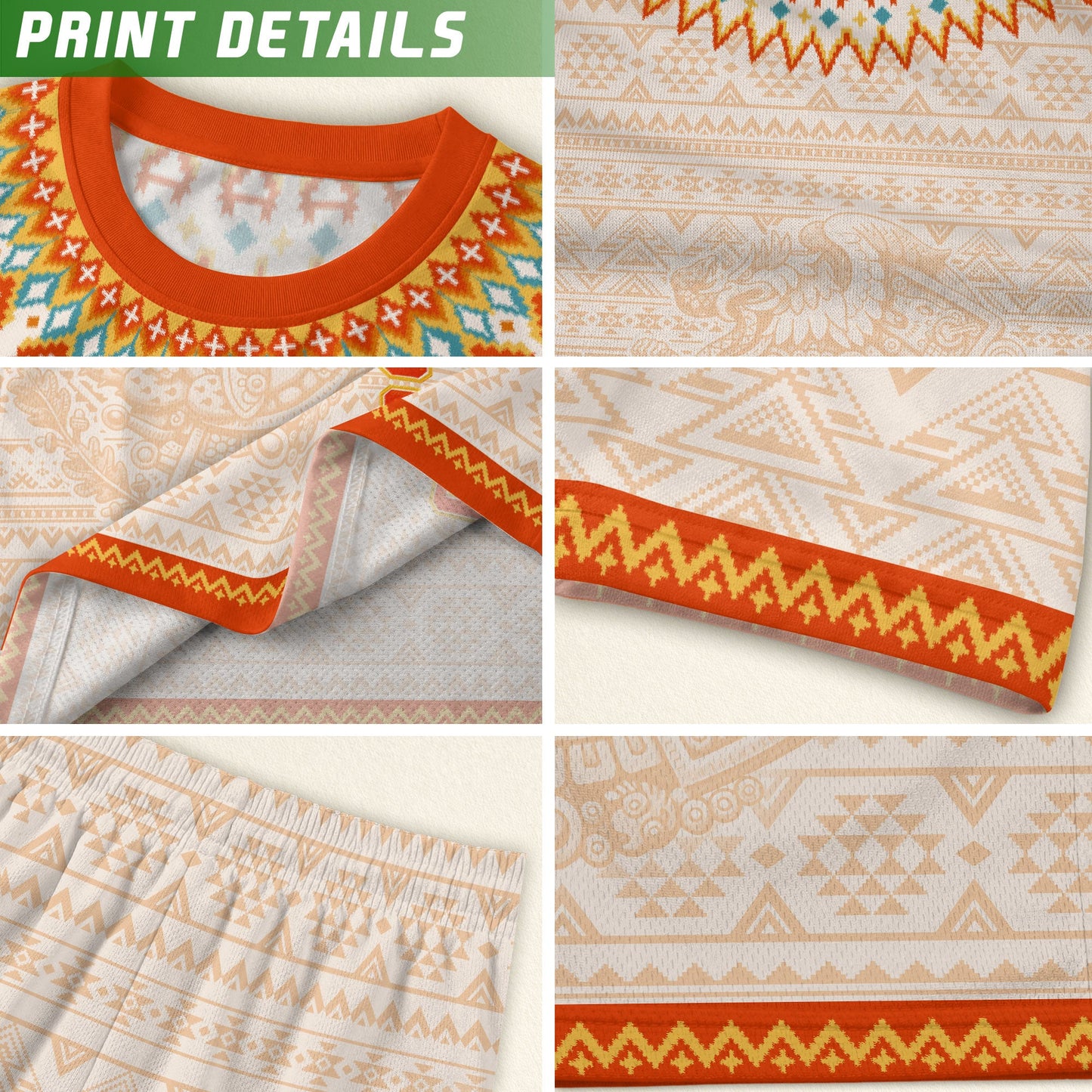 Beige Mexico Soccer Jersey Kids Set Aztec Calendar Mexican Youth Football Shirt Shorts