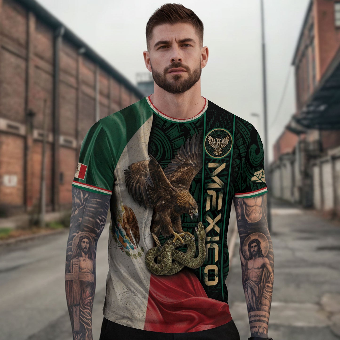 Mexico Flag Eagle Serpent Aztec Heritage National Pride Identity Shirt