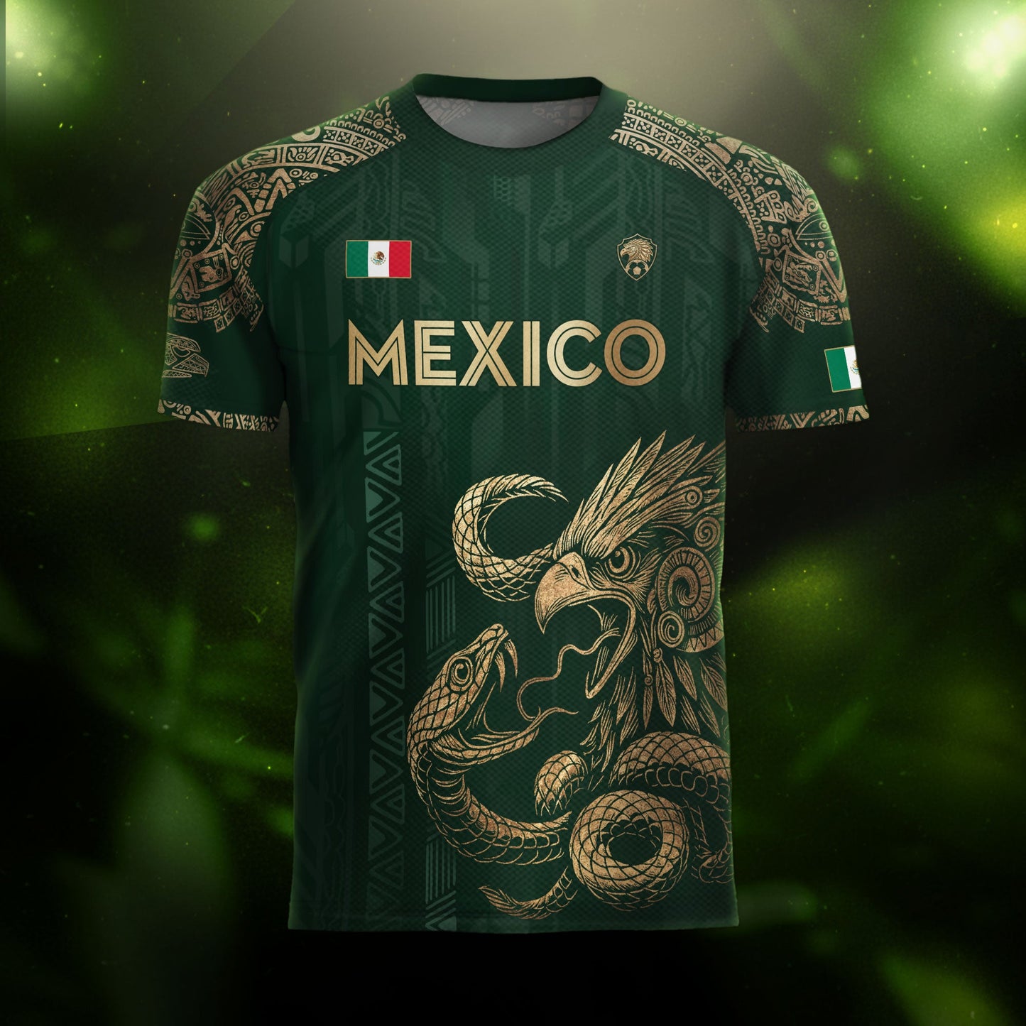 Mexico Green Aztec Eagle Heritage Soccer Jersey