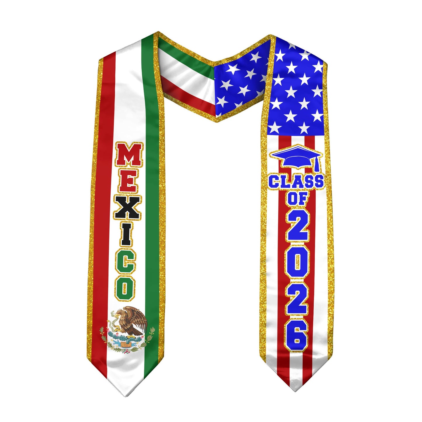 Mexico Mexican Stole 2026, Class of 2026 Graduation Sash