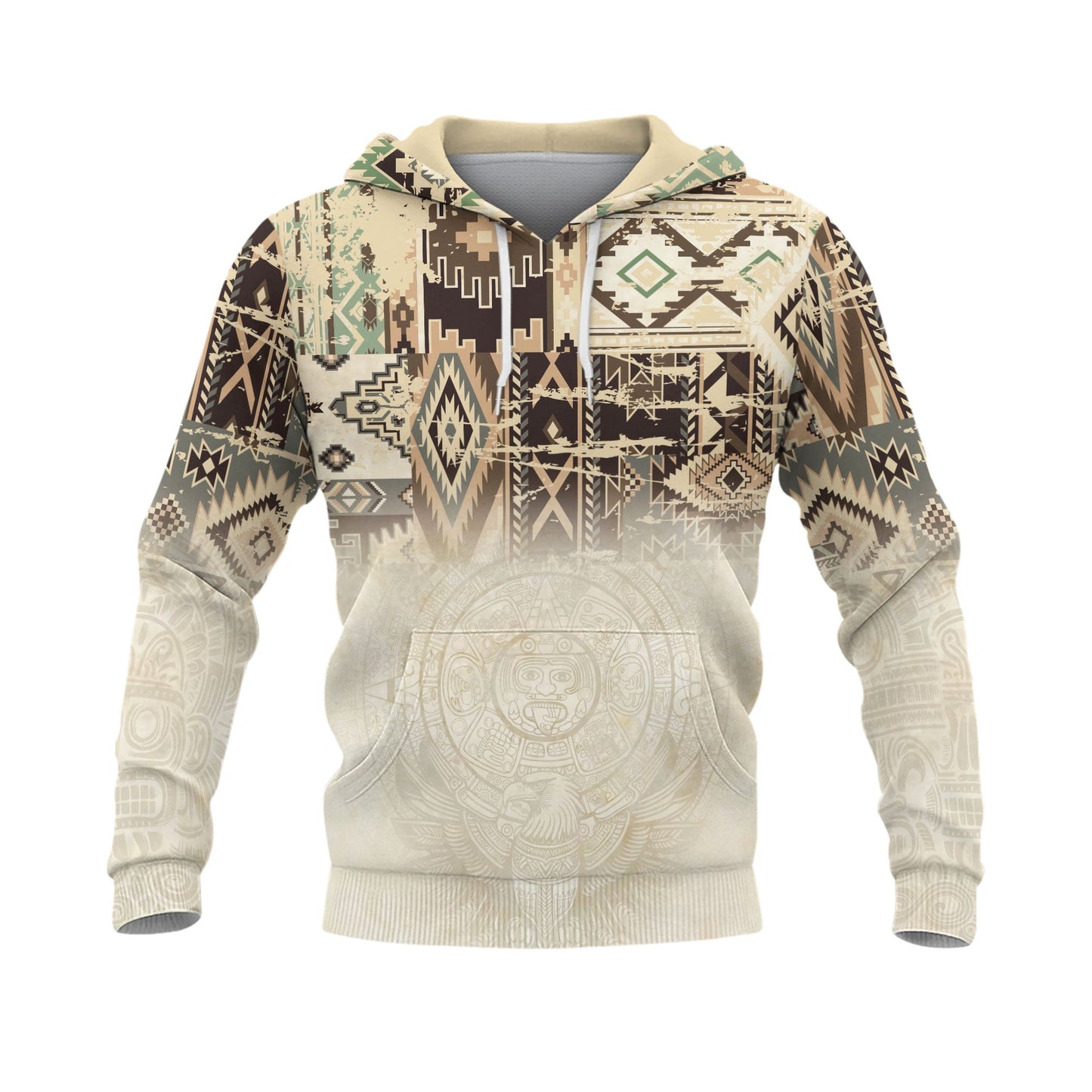 Mexican Aztec Calendar Tribal Pattern Ancient Heritage Mens Sudadera Mexico Hoodie