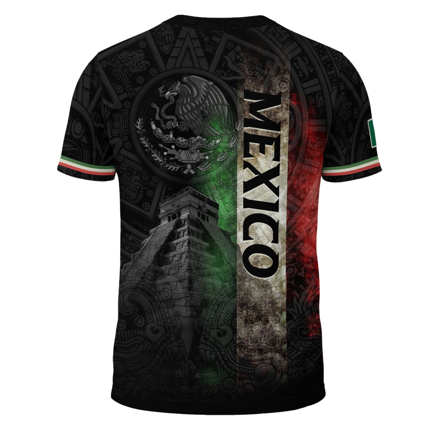 Mexico Flag Vibrant Eagle Serpent Vertical Stripe Heritage Pride Style Shirt