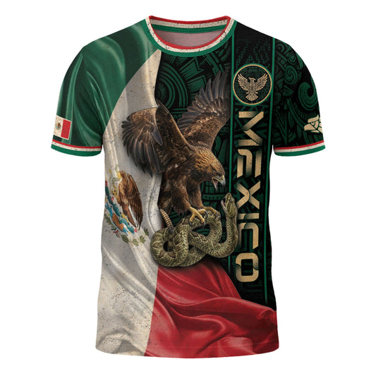 Mexico Flag Eagle Serpent Aztec Heritage National Pride Identity Shirt
